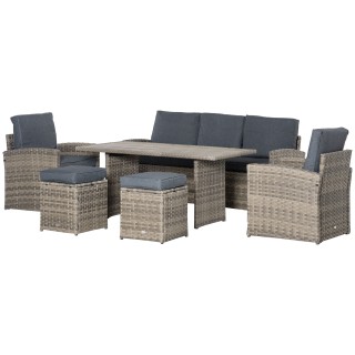 Outsunny Garden Lounge σε PE Rattan με 3θέσιο καναπέ, 2 πολυθρόνες,... Outsunny Garden Lounge σε PE Rattan με 3θέσιο καναπέ, 2 πολυθρόνες,...
