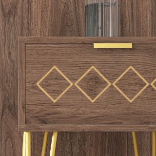 HOMCOM Μοντέρνα κομοδίνα Σετ 2 τεμαχίων σε μοριοσανίδα και ατσάλι μ... HOMCOM Μοντέρνα κομοδίνα Σετ 2 τεμαχίων σε μοριοσανίδα και ατσάλι μ...