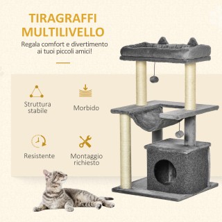 Cat Tree με Σιζάλ Σχοινί ξύσιμο Σπίτι Μαξιλάρι και αιώρα Λούτρινο κ... Cat Tree με Σιζάλ Σχοινί ξύσιμο Σπίτι Μαξιλάρι και αιώρα Λούτρινο κ...