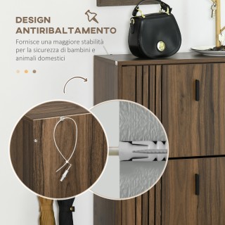 HOMCOM φορητή σχάρα παπουτσιών 3 επιπέδων με ρυθμιζόμενα ράφια για ...