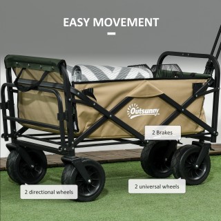 Τρόλεϊ κήπου Outsunny 110L με τηλεσκοπική λαβή και ανοιγόμενο πάτο ... Τρόλεϊ κήπου Outsunny 110L με τηλεσκοπική λαβή και ανοιγόμενο πάτο ...