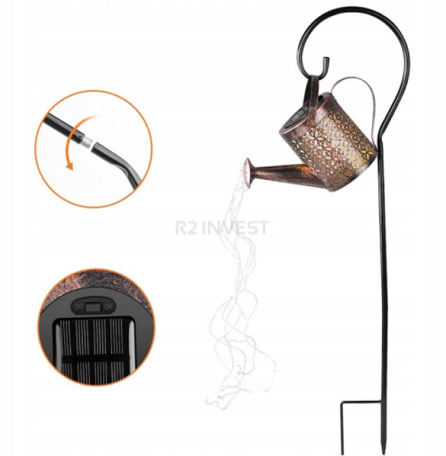Ηλιακή Λάμπα Ποτιστήρι LED με Εφέ Καταρράκτη – 80 cm 5908222241469 SPM
