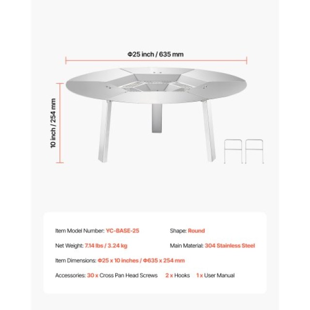 VEVOR Αντανακλαστήρας Θερμότητας για Solo Stove Yukon 635 mm από Αν...