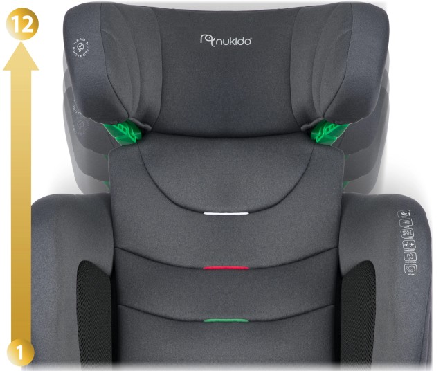 Παιδικό Κάθισμα Αυτοκινήτου με Isofix Γκρι 15-36kg 710011 Nukido
