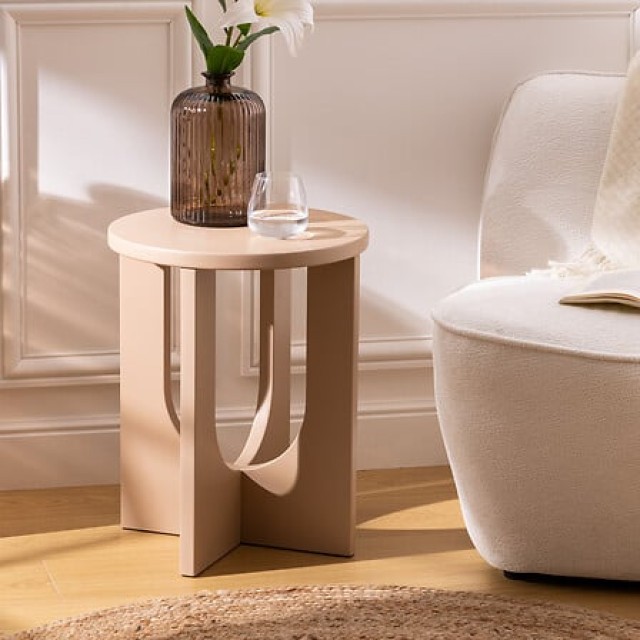 Atmosphera Τραπεζάκι Σαλονιού Bloom – Ø40 εκ., Απόχρωση Hazelnut 20...