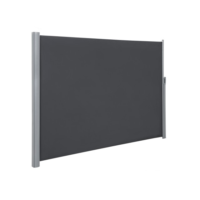 SONGMICS Πλευρική Τέντα 200 x 400 cm για Βεράντα και Μπαλκόνι με Στήριξη Δαπέδου, Γκρι GSA204G01 