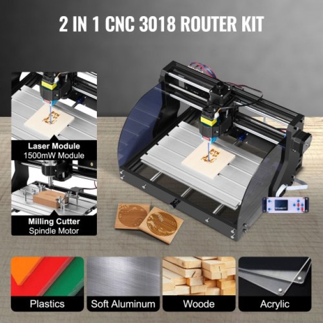 Μηχανή Χάραξης VEVOR CNC 3018 Pro 15W με Offline Controller  MGDKJ3018M15W0001V2