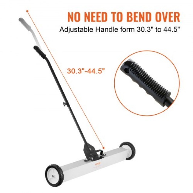 VEVOR  Μαγνητική Σκούπα 55lbs με Ρόδες, 24 με Τηλεσκοπική Λαβή για ...