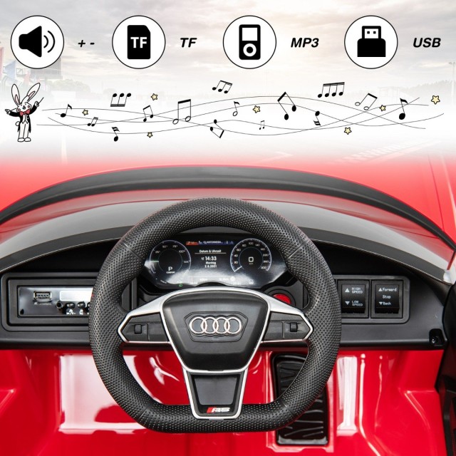 Costway  Παιδικό Ηλεκτροκίνητο Αυτοκίνητο Audi RS GT με Τηλεχειριστήριο και LED Φώτα TQ10229DE-RE