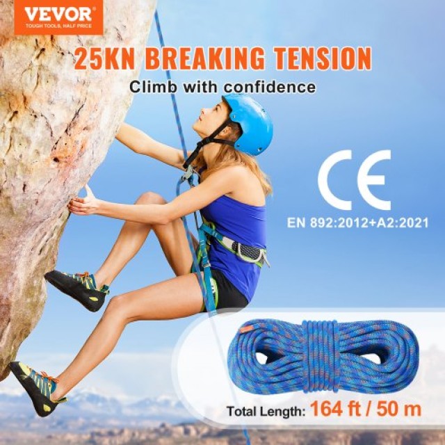 Σχοινί Αναρρίχησης VEVOR 10.2mm 50M Μπλε  DSDLS164YC107FCF4V0