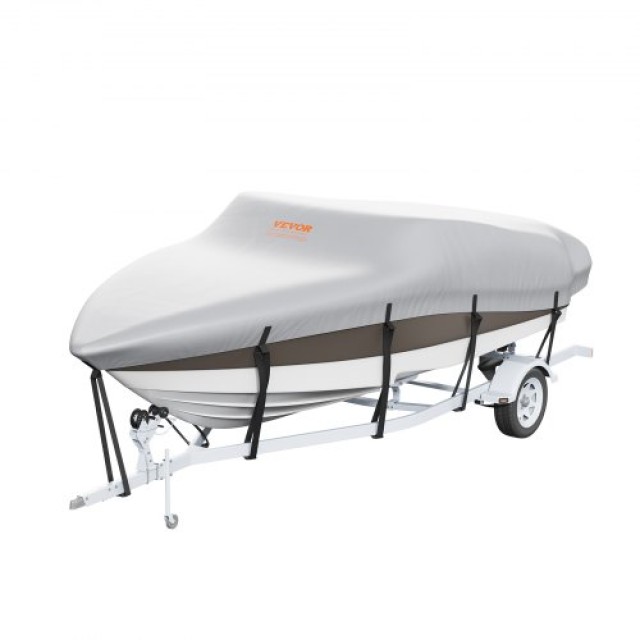 VEVOR Κάλυμμα Σκάφους 4260-4800mm Αδιάβροχο με Ιμάντες, Γκρι  TYCZ1416FT901K7LLV0