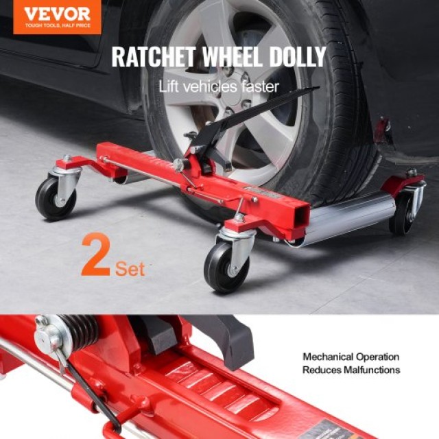VEVOR  Σετ 2 Ανυψωτικά Οχημάτων 1500Lbs για Μετακίνηση Τροχών JTSLSBYC2J15PKTFFV0