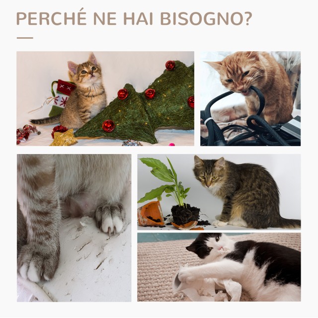 PawHut  Δέντρο αναρρίχησης για γάτες με 2 μπάλες παιχνιδιού και βούρτσα, από ξύλο, γιούτα και λούτρινο, 59.5x39x79 εκ., Γκρι  D30-468