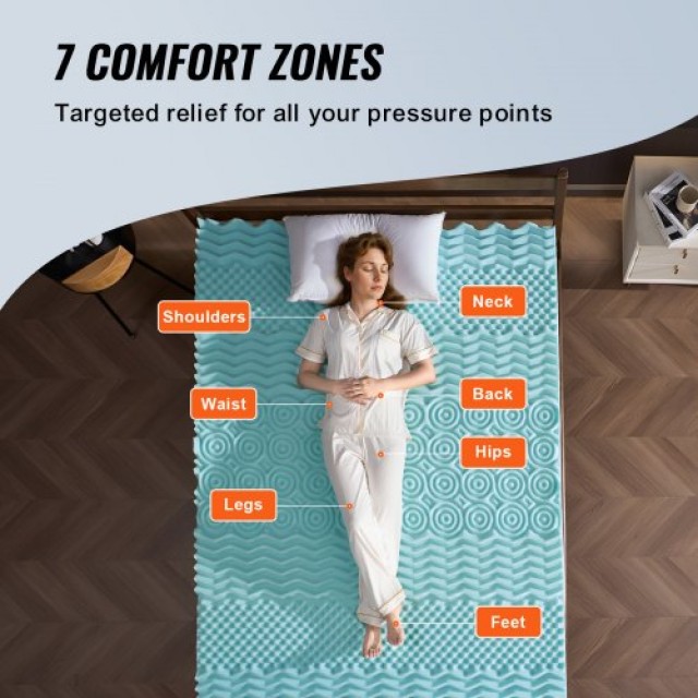 VEVOR  Ανώστρωμα Μαλακό Memory Foam Gel Ψύξης Queen 50.8mm x 1524 m...
