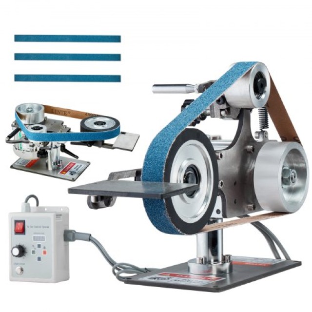 VEVOR Ταινιοτριβείο 30 x 1-Inch Μεταβλητής Ταχύτητας με VFD 2 Μορφέ...