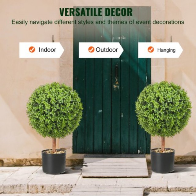 Τεχνητά Δεντράκια VEVOR Boxwood, 61 εκ., Σφαιρικά, Σετ 2 τεμ.  HYMRGXJS24YCVVYKMV0