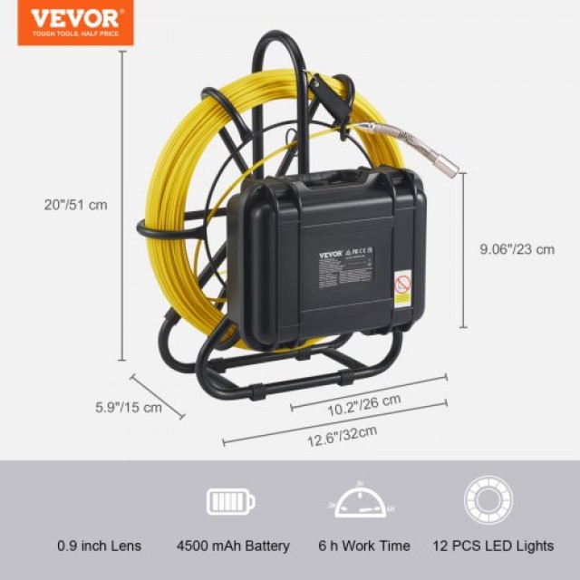 Κάμερα Επιθεώρησης Αποχέτευσης VEVOR 9 230 ft  JLKXSGDNKJ970N4XSV2