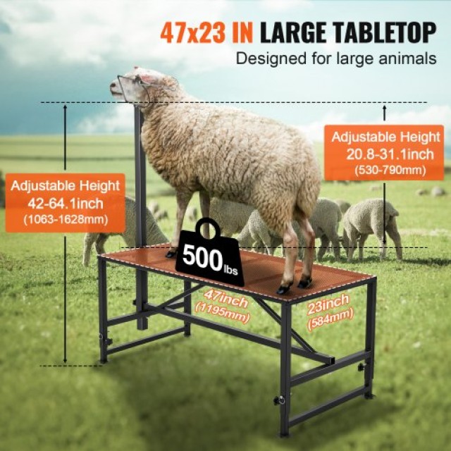 VEVOR Βάση Κοπής Κατσικιών 21-33 47x23 Μαύρη  SCXJJHSYTM47HMU08V0