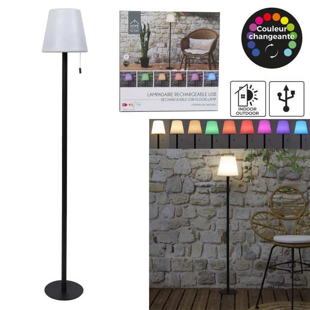 Home Deco Factory Φωτιστικό Δαπέδου για Εσωτερικό-Εξωτερικό RGB Φωτ...