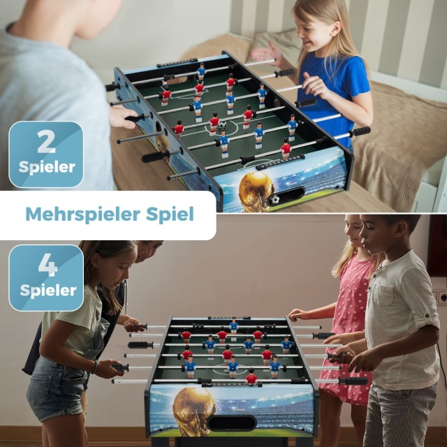 Costway Επιτραπέζιο Ποδοσφαιράκι 2 σε 1 με 14 Παίκτες, 2 Μπάλες και...