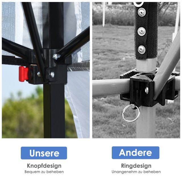 Costway Φορητό Λευκό Παβιγιόν Κήπου 181x181x210εκ με Τσάντα OP70298WH Costway Φορητό Λευκό Παβιγιόν Κήπου 181x181x210εκ με Τσάντα OP70298WH