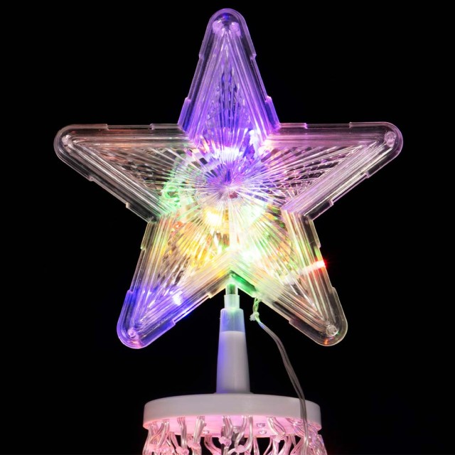 BAKAJI  Φωτεινό Χριστουγεννιάτικο Δέντρο LED RGB Πολύχρωμο 220 cm 5...