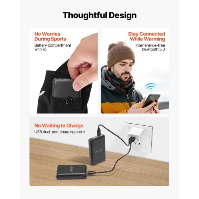 VEVOR Επαναφορτιζόμενες Θερμαινόμενες Κάλτσες Μεσαίου Μεγέθους με Έ... VEVOR Επαναφορτιζόμενες Θερμαινόμενες Κάλτσες Μεσαίου Μεγέθους με Έ...