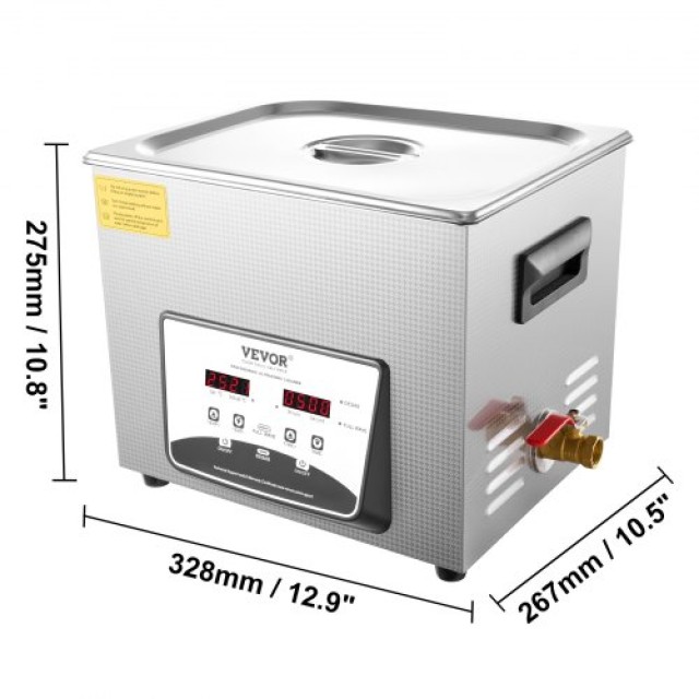 Καθαριστής Υπερήχων VEVOR 10L για Κοσμήματα  QXJ10LSGLTQ000001V2