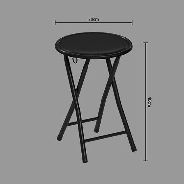 Πτυσσόμενο Σκαμπό από PVC 30 x 45 cm Μαύρο 140291A 5Five Simply Smart