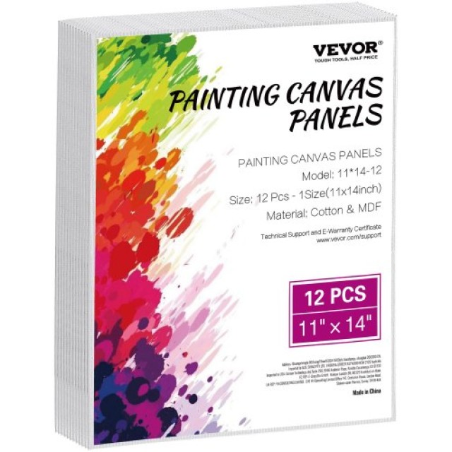 VEVOR Σετ 12 Καμβάδων Ζωγραφικής 11x14 ιντσών HHFB1114INCHHBLA4V0