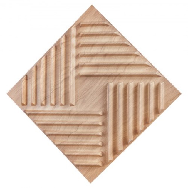 VEVOR 3D Πάνελ Τοίχου 12τμχ 50x50εκ PVC 3τ.μ. Κάλυψη Ανοιχτό Ξύλο PVC3DQBXDYSJPJ7GEV0