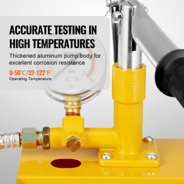 VEVOR  Αντλία Υδροστατικής Δοκιμής, Μέγ. 25 bar/362 PSI, Χειροκίνητ...
