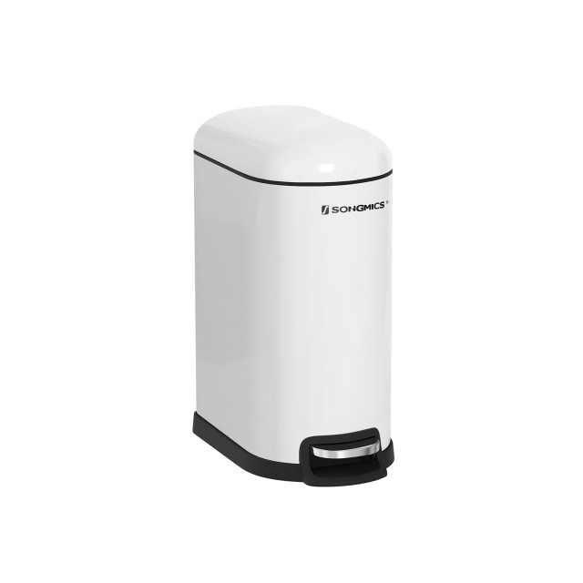 SONGMICS Κάδος Απορριμμάτων με Πεντάλ 10L – Λευκός LTB10WT 