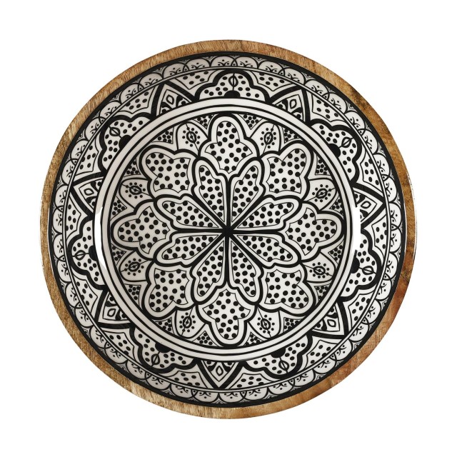 Μπολ από Ξύλο Μάνγκο Dune Μαύρο – 33cm KA0571 Home Deco Factory