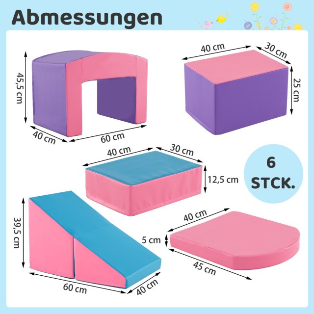 Costway Σετ Αναρρίχησης Αφρού 6 Τεμαχίων για Νήπια με Πολύχρωμο Σχε... Costway Σετ Αναρρίχησης Αφρού 6 Τεμαχίων για Νήπια με Πολύχρωμο Σχε...