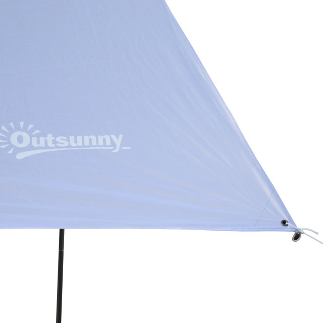 Outsunny Φορητή Τέντα Σκίασης 3x3 μ, Αδιάβροχη Τέντα Σκίασης για Κάμπινγκ και Παραλία, Λευκή 840-185WT