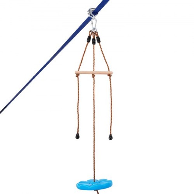 Σετ Zipline VEVOR για Παιδιά και Ενήλικες, 52 ft, έως 500 lb, με Ζώνη Ασφαλείας, Κάθισμα και Χειρολαβή  SSHSTJ52YCNLKBC04V0