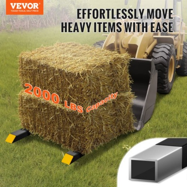 VEVOR Πιρούνια Παλέτας 2000 lbs, 60 με Ρυθμιζόμενη Μπάρα Σταθεροποίησης για Τρακτέρ, Φορτωτές  HCS2000LBS60IX9MMV0