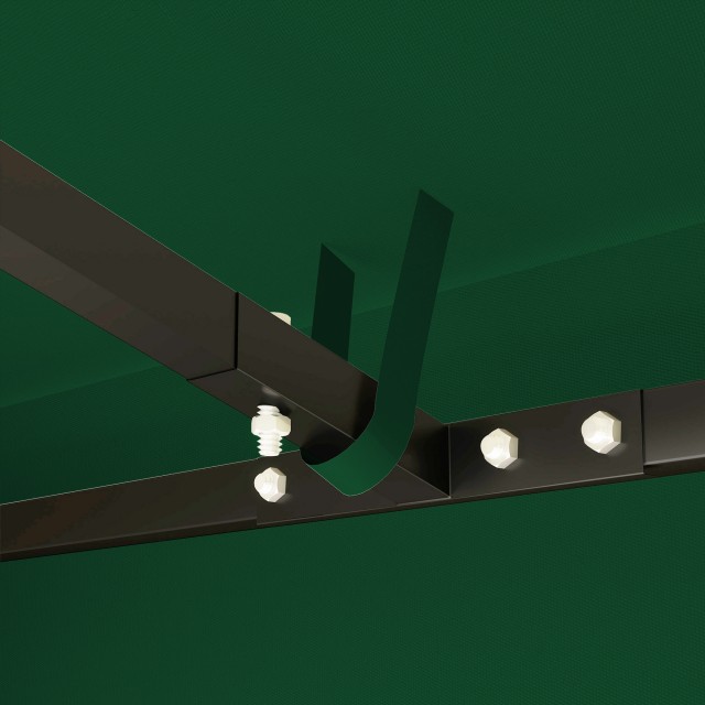 Outsunny Κάλυμμα Κιόσκι Κήπου 3x3 m από Ύφασμα Oxford 600D με Οπές ...