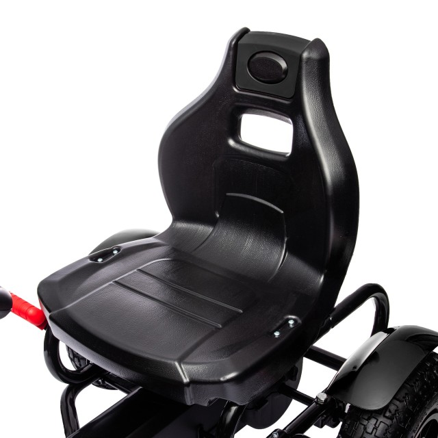 HOMCOM Παιδικό Ποδήλατο Go Kart για Ηλικίες 5-12 Ετών από PP και Μέταλλο σε Μαύρο με Ρυθμιζόμενο Κάθισμα και Χειρόφρενο, 121x58x61 εκ. 370-276V00BK