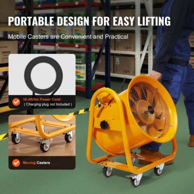 VEVOR 406mm Φορητός Εξαεριστήρας Βιομηχανικός  FBGS1100W16IN6JLSV2