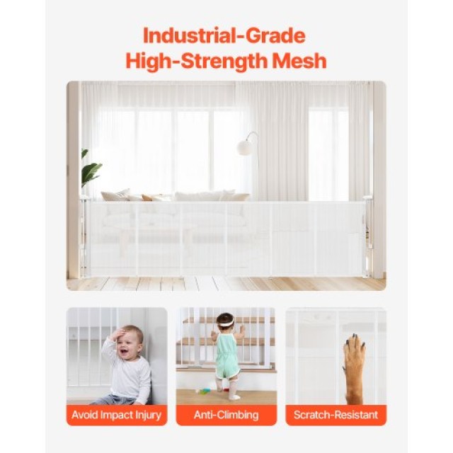 VEVOR Πτυσσόμενη Παιδική Πύλη Υψος 870mm, Πλάτος έως 2800mm - Ιδανι...