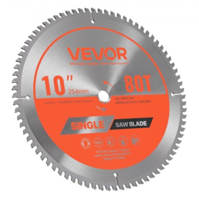 VEVOR Δίσκος Πριονιού 254mm, 80 Λάμες, Για Αλουμίνιο και Μέταλλα DP...