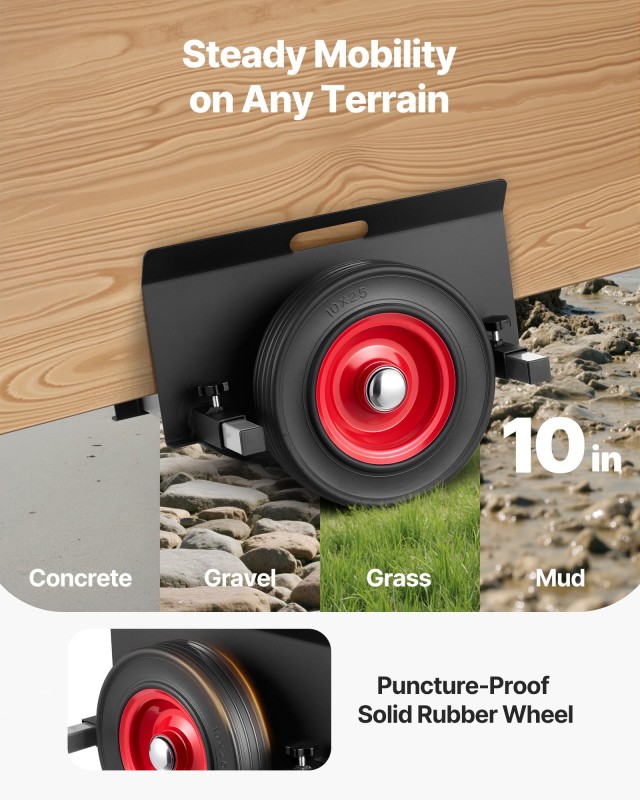 VEVOR Ρυθμιζόμενο Καρότσι  για Πάνελ, 453.6 kg Φορτίο, Μαύρο BLTCHJ...