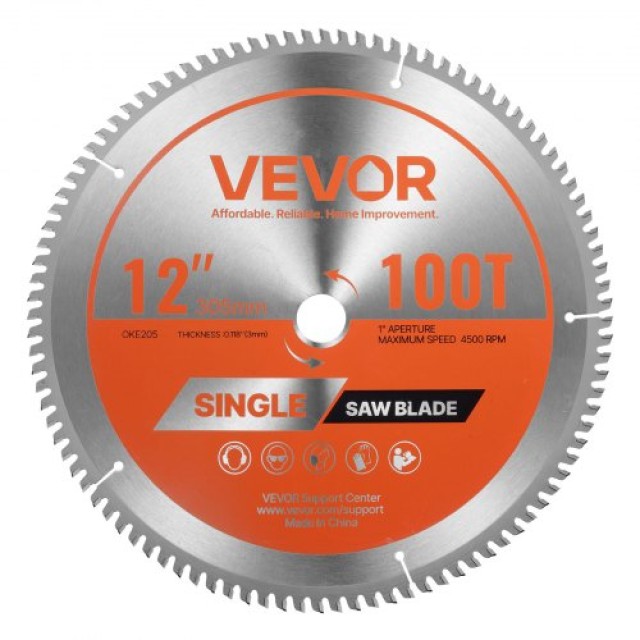VEVOR Κυκλική Λεπίδα Πριονιού 305mm, 100 Δόντια, Για Αλουμίνιο DPYJ...