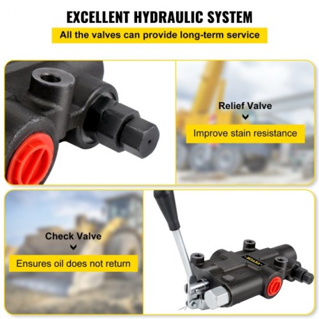 Βαλβίδα Υδραυλικού Ελέγχου VEVOR, 1 Σπείρα, 21 GPM, 4300 PSI για Τρ...