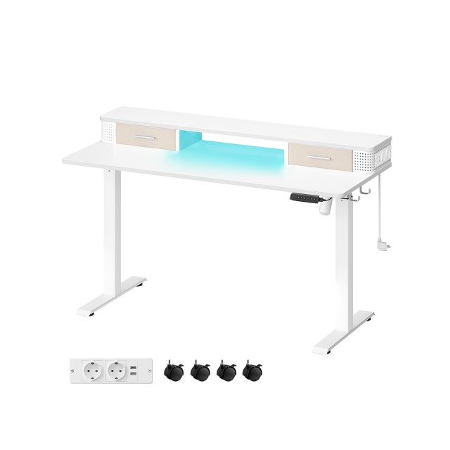 Ηλεκτρικό Γραφείο VASAGLE LSD184W01 Ρυθμιζόμενο, 60x140x(72-120), Λ...