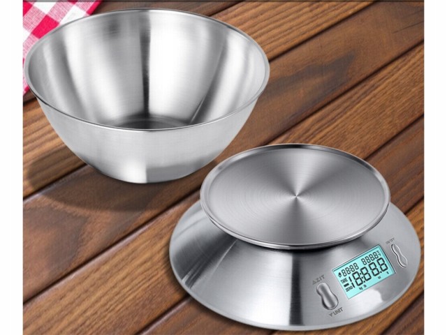 Verk Group Ηλεκτρονική Ζυγαριά Κουζίνας με Μπωλ και Οθόνη LCD 5KG Α...