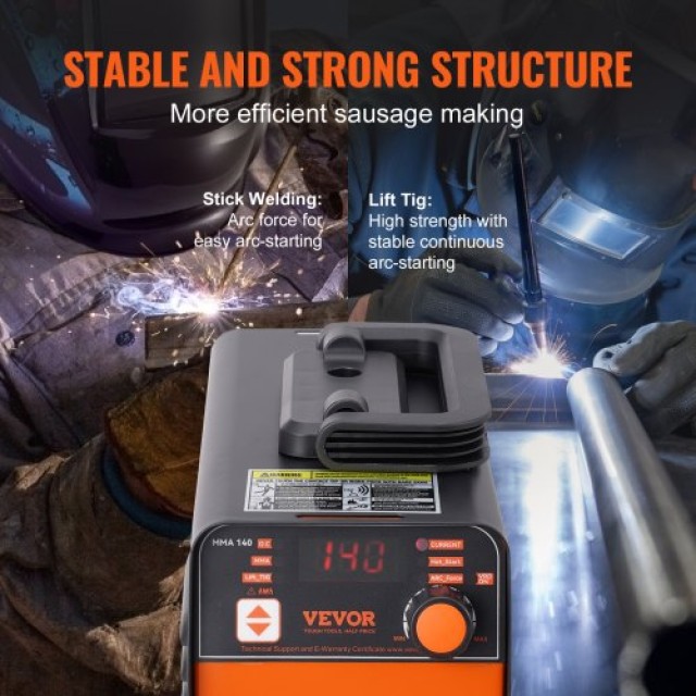 VEVOR  Ηλεκτροκόλληση ARC 220V 100A Stick/Lift TIG 2-σε-1 με Hot Start BHJBHSH140A06Y358V2
