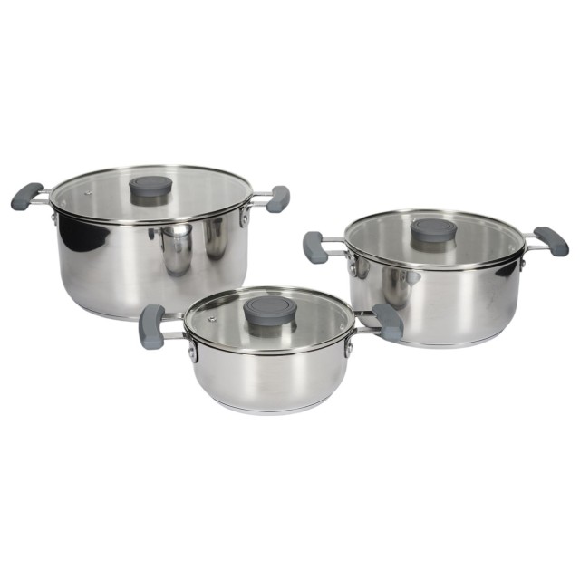 Σετ Κατσαρολών All-in-One X3 Easy Storage 17/21/25cm - Inox KC5228 ...